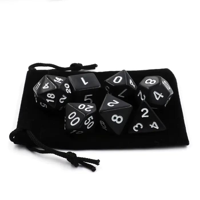 IMDG 7 pièces/ensemble RPG jeu dés polyèdre acrylique DND couleur unie multicolore Cubes numériques