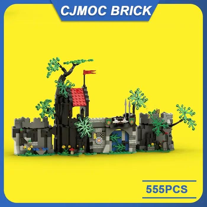 Modèle de blocs de construction de la maison Majistos, MOC, vue sur la rue médiévale européenne, idé