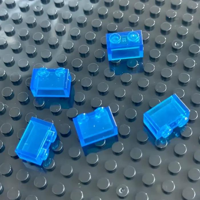 Briques à petites particules transparentes 1x2, bloc de construction classique, pièces en vrac, acce