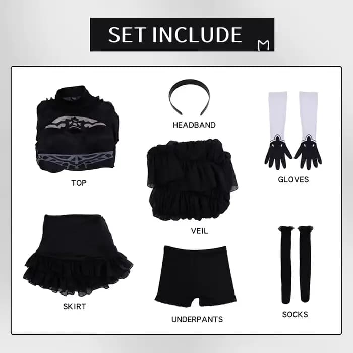 Costume de Cosplay Yorha 2B pour femmes, tenue de jeu, Costumes de jeu de rôle, robe de mariée pour 