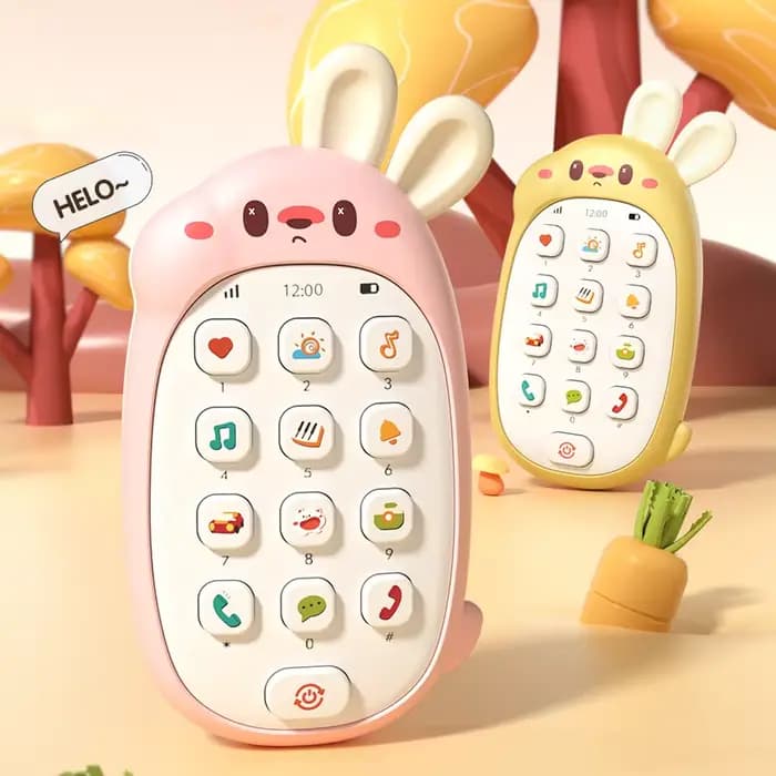 Jouets lapin pour enfants, téléphones mobiles, puzzle à croquer pour bébé, téléphone musical multifo