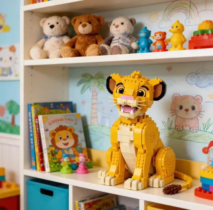 Nouveau 2026 – Ensemble de briques Le Roi Lion Simba 1445 pièces (référence 43247) – Modèle animal c