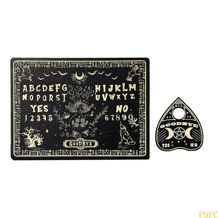 P9FC Pendulem Divinations Board Board Wooden Talking Board avec planchette Spirits Board