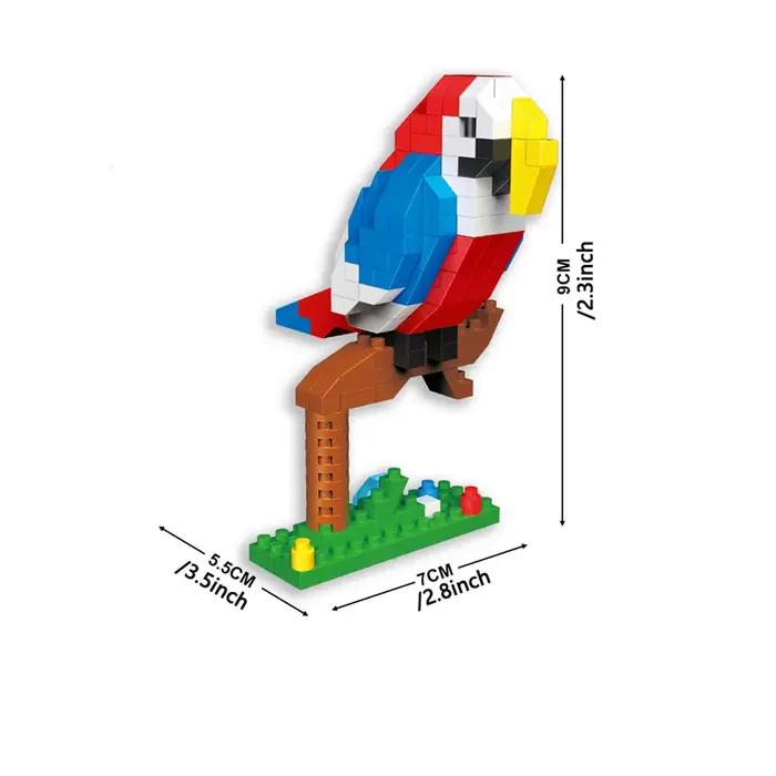 Petit canard jaune Puzzle assemblage blocs de construction jouets série animale modèle 3D Micro Mini