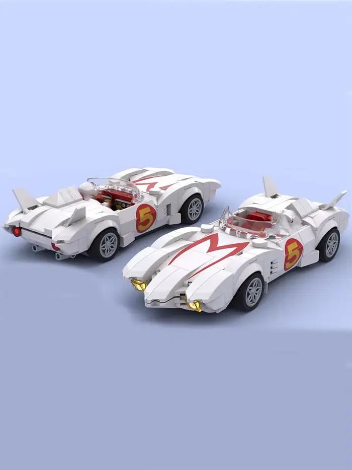 320 pièces MOC modèle de voiture de course Mach 5 bricolage créatif éducatif blocs de construction p