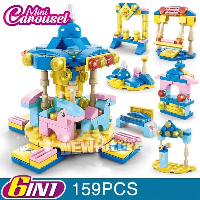 Kit de construction DIY Architecture : Magasin de crème glacée et de nourriture en blocs de rue, mod
