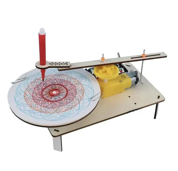 Kit de robot dessinateur électrique en bois à assembler soi-même, modèle de robot dessinateur automa