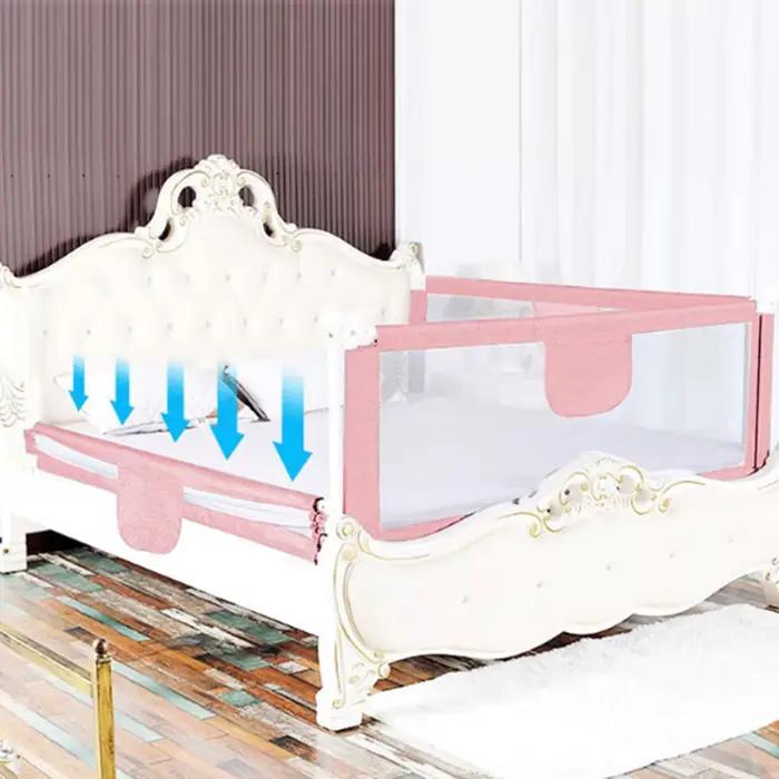 Barrière de Lit pour Tout-Petits, Garde de Lit à Levage Vertical, Hauteur Réglables, Grille de Lit B