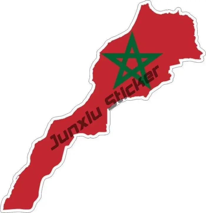 Autocollants carte créative du maroc, étiquette autocollante, en vinyle, pour voiture, Moto, mur ext