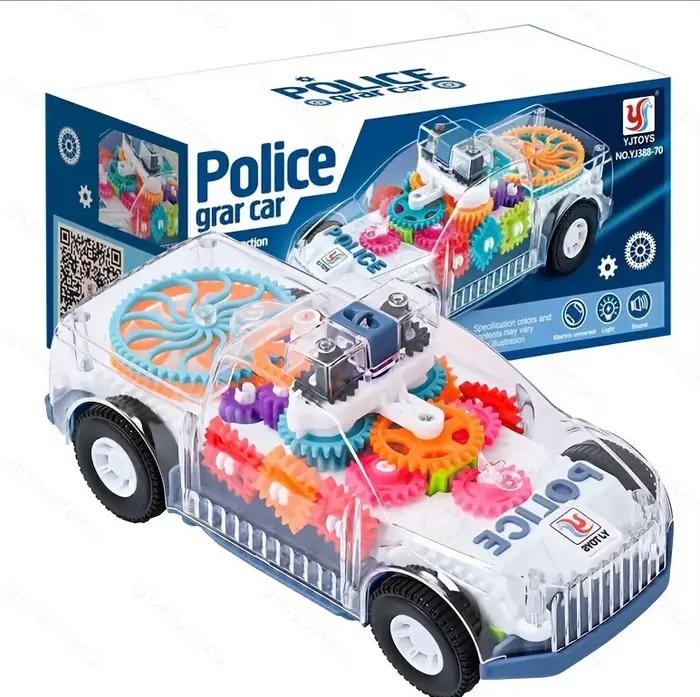 Voiture jouet pour bébé, dessin animé, avec lumières et musique, direction automatique, cadeau idéal