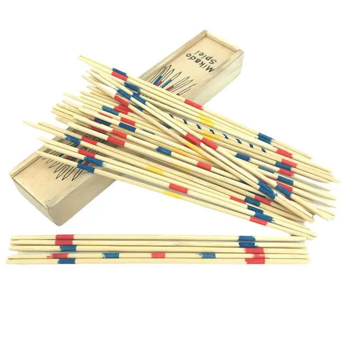 Bâton de jeu en bois coloré pour enfants, 1 boîte, bâton de ramassage traditionnel Mikado Spiel, jou