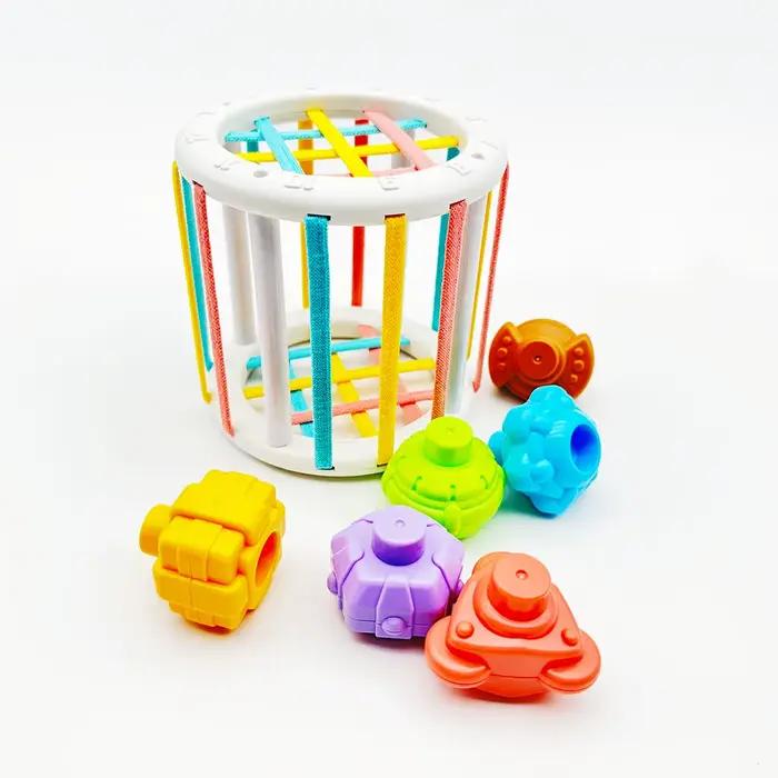 Blocs de forme colorés, jouets éducatifs d'apprentissage pour bébé, Cube d'activité, jeu de tri sens