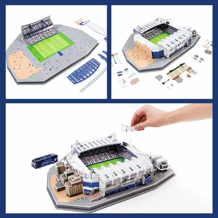 Puzzle en papier 3D, stade de terrain de Football, modèle assemblé, jouets éducatifs créatifs, brico
