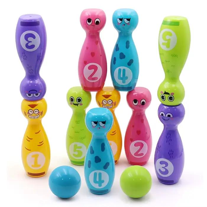 Jouets de bowling pour enfants, boîte-cadeau d'expression amusante de dessin animé, emballage adapté