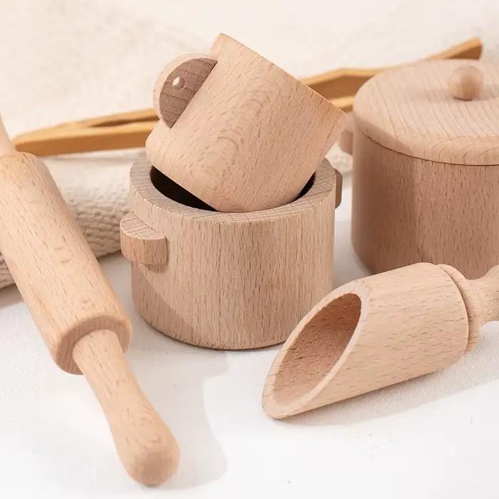 Montessori sensoriel éclairer Puzzle jouets ensemble simulé cuisine service à thé expérience familia