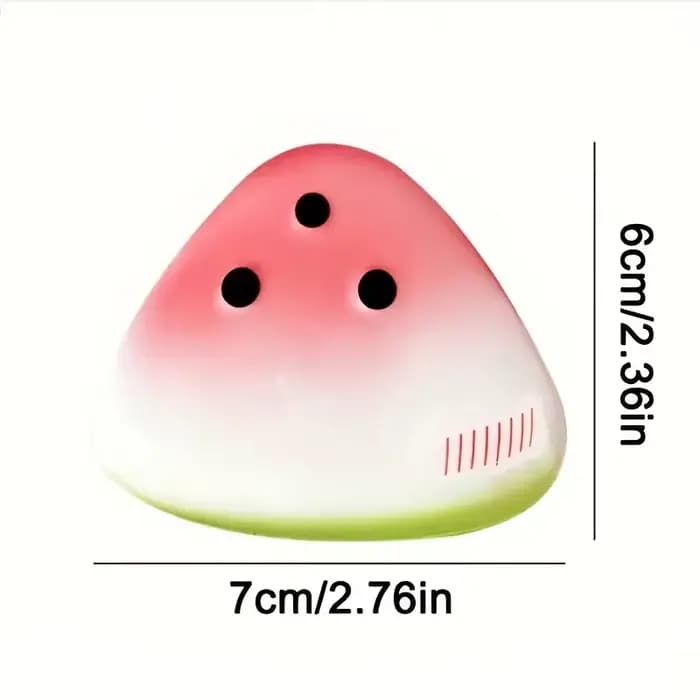 Jouet Squishy en forme de tranche de pastèque, en PU, à remontée lente, doux, anti-stress, ASMR, déc