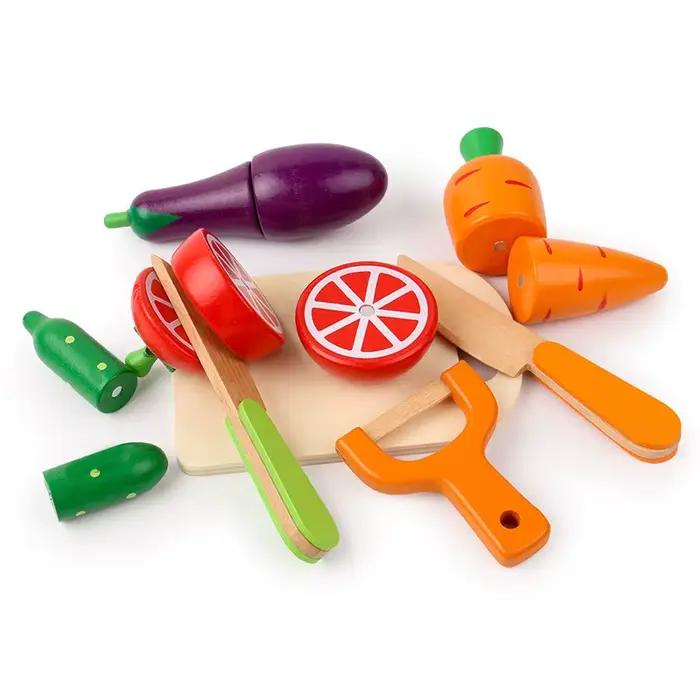 Jouet en bois pour couper les fruits et légumes, jeu de Simulation de cuisine, jeu de rôle, jouets d