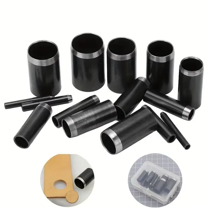 Perforateur de trous ronds de 15 tailles (1-15mm), ensemble d'outils de coupe de poinçon creux avec 
