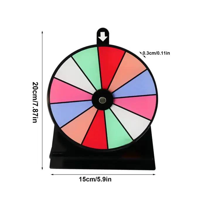 Roue de prix 12 emplacements, Roulette de Fortune effaçable, planche de table pour carnaval, salle d