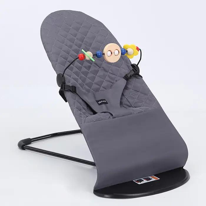 Chaise à bascule pliable pour bébé, avec jouets, pour bébés et tout-petits, réglage de la hauteur à 