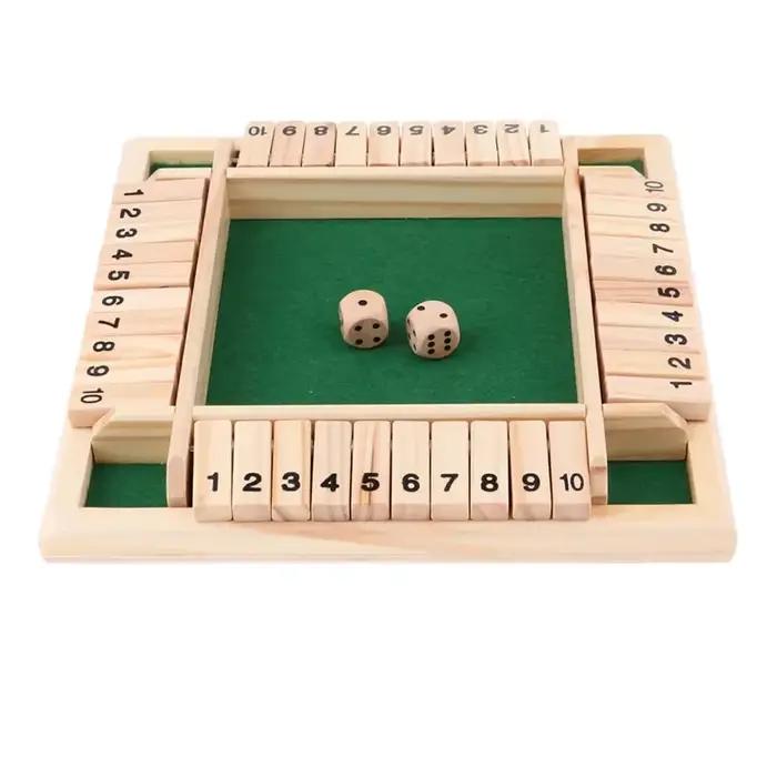 Jeu de société de luxe à quatre faces, 10 chiffres, boîte fermée, dés, Club de fête, jeux de boisson