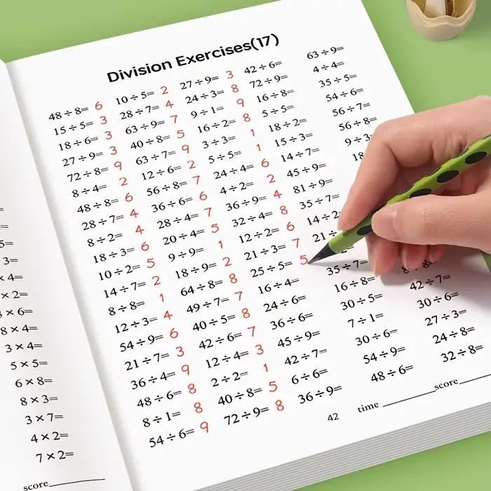 Cahier de travail sur la table de multiplication pour enfants, version anglaise de 48 pages, livre d
