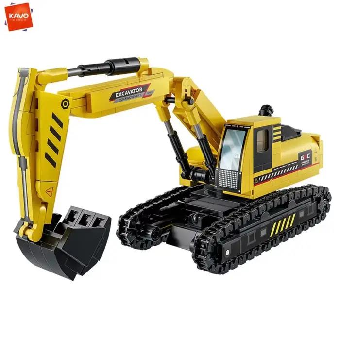 KAVOWORLD 405 pièces, excavateur, camion de construction, blocs de construction, briques éducatives,
