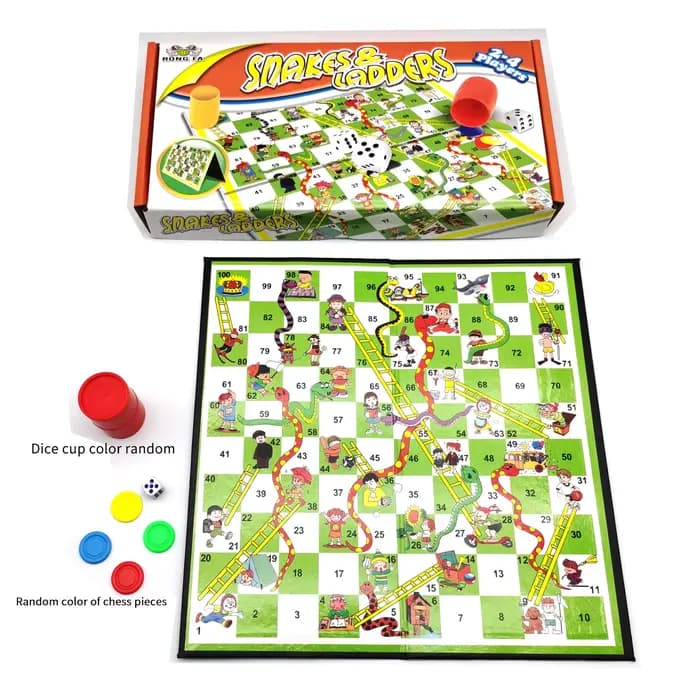 Ensemble de société serpents et échelles, jeu de stratégie, juegos de mesa, cadeau, jeu pliable Port