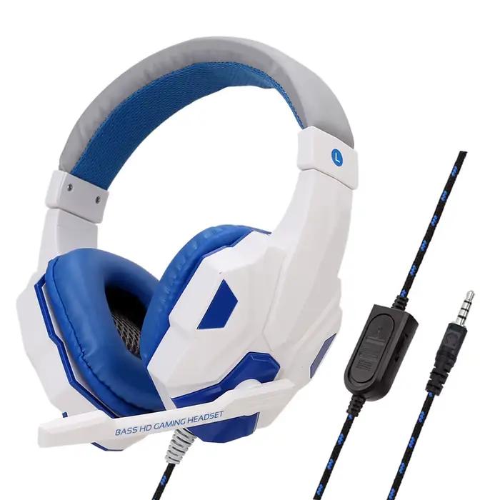 Écouteurs filaires 3.5mm, casque de jeu, écouteurs de musique pour ordinateur avec micro, casque sté