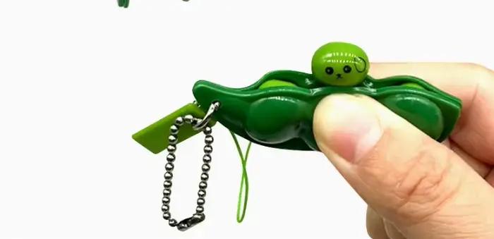 Jouet anti-stress Fidget Toy Peapod Squishy, Pois dans une tige, Edamame, Ornement expressif, Jouets