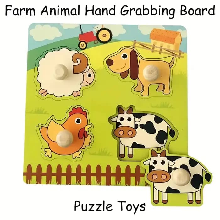 Puzzle animaux de la ferme pour enfants, jouets intelligents, éveil des enfants, éducation précoce, 