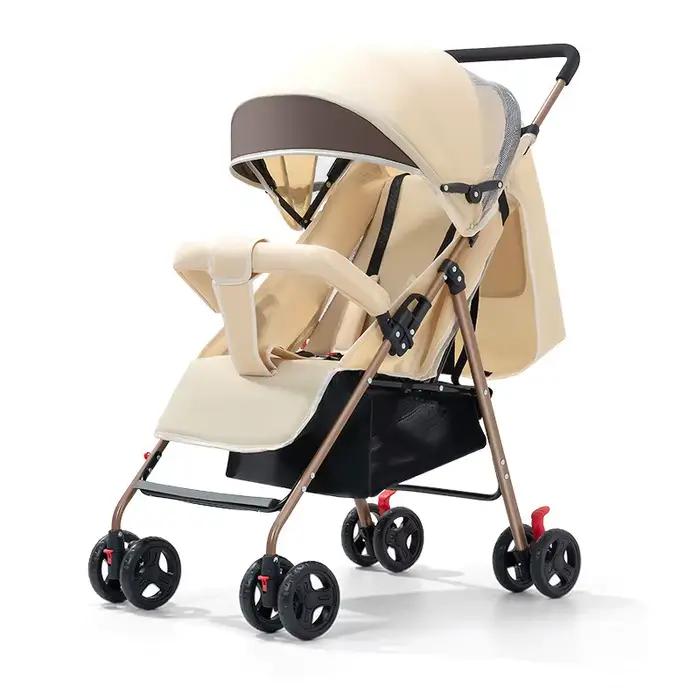 Poussette bébé pliable légère, pliage à une main, dossier réglable, amortissement des chocs, siège h
