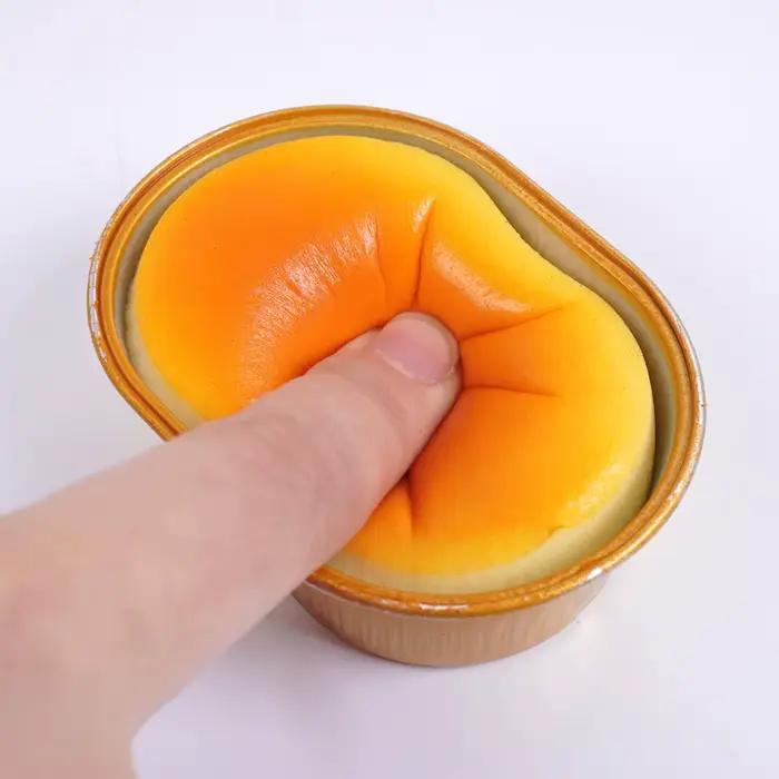 Jouet à presser en forme de pain au fromage simulé, anti-stress à remontée lente, sensoriel pour l'a