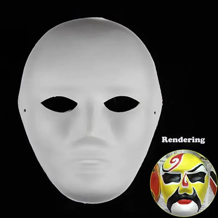 Masques blancs en papier pour bricolage, créer un artisanat artistique du théâtre et des Costumes d'