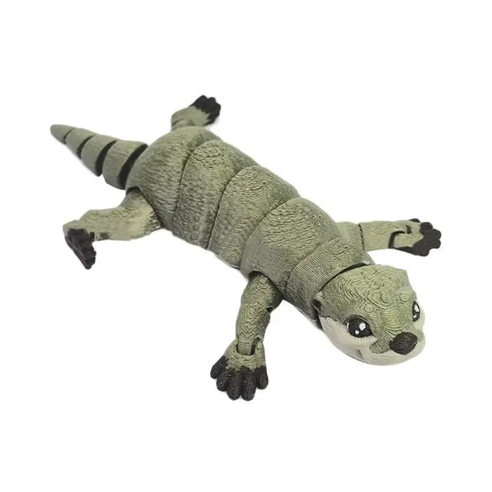 Design créatif 3D imprimé loutre multi-articulé mobile PLA loutre modèle jouet mignon Style PLA Mini