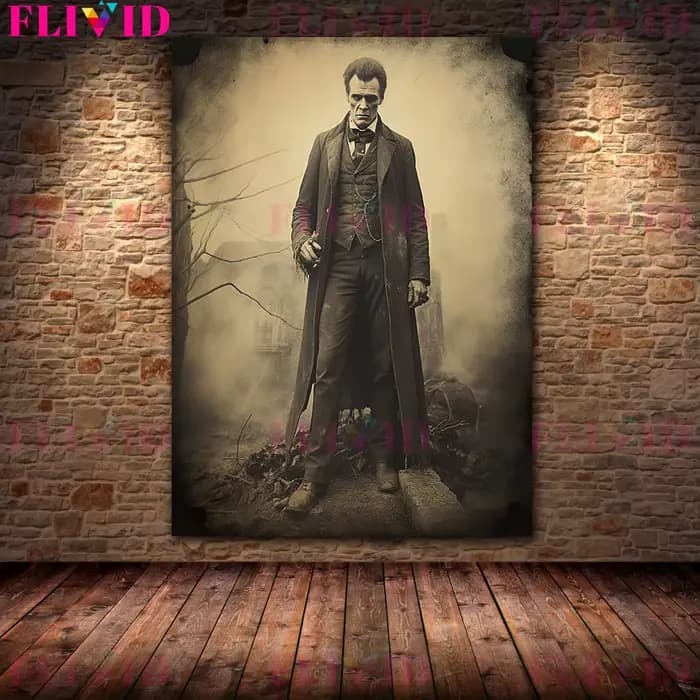 Dracula Photo Vintage mur Art toile peinture effrayant Vampire victorien rétro photographie Art affi