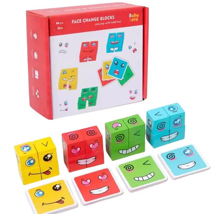 Jeu de table de blocs d'expressions à changer, puzzle de logique pour l'entraînement, jeu de bureau 