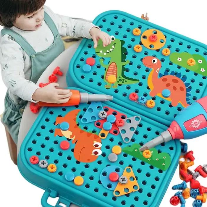 Jouets pour enfants, ensemble d'outils, perceuse électrique, écrou à vis, Puzzle 3D, jeu de simulati