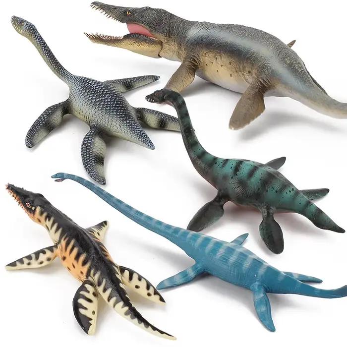 Bêtes anciennes jurassiques réalistes, modèle biologique préhistorique, dinosaures Plesiosaure solid