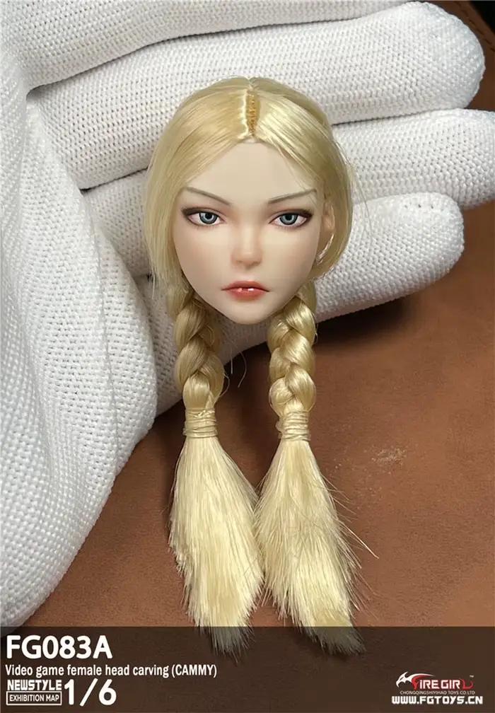 Jouets Fire Girl FG083 1/6, jeu vidéo Cammy 2.0, sculpture de tête de soldat féminin, modèle adapté 