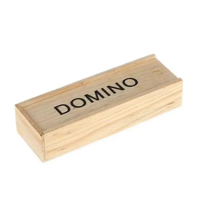 Jeu de dominos en bois, 28 pièces/ensemble, jeux de société, jouets éducatifs, cadeaux de noël