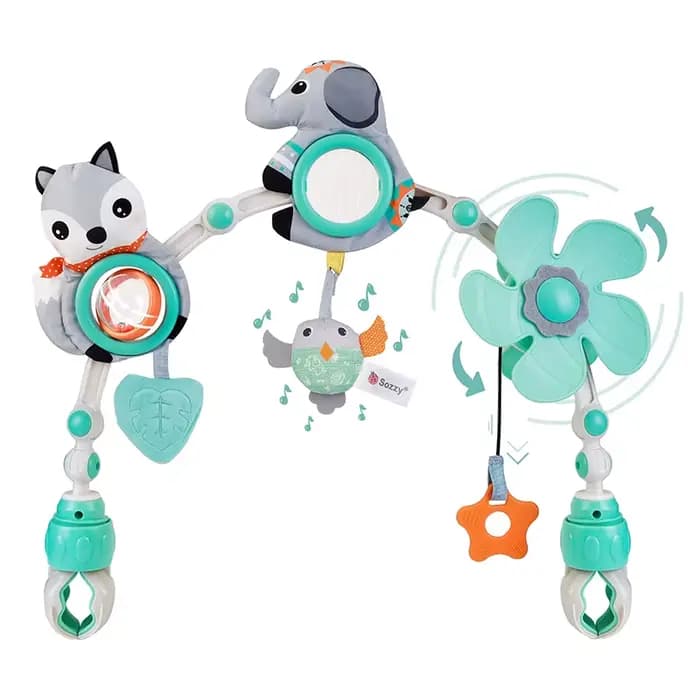 Poussette bébé arc jouet berceau bébé Mobile Musical Animal pliable voyage siège de voiture activité
