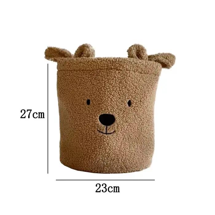 Mir de rangement pour chambre d'enfant, ours en peluche mignon, panier pliant pour enfants, jouets, 