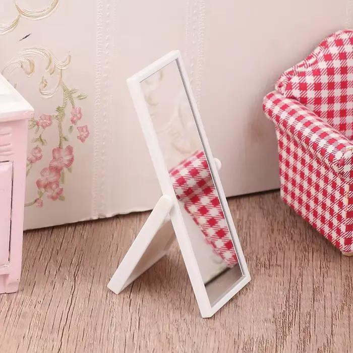 Maison de poupée Miniature 1:12, Simulation de miroir pleine longueur, accessoires de meubles pour d