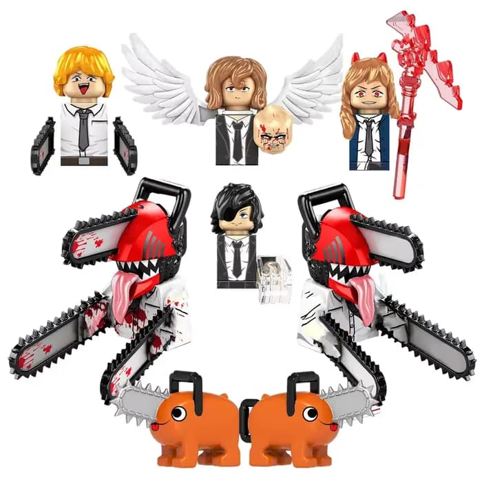 Tronçonneuses homme Denji Pochita Makima films de puissance blocs de construction Anime Mini figurin