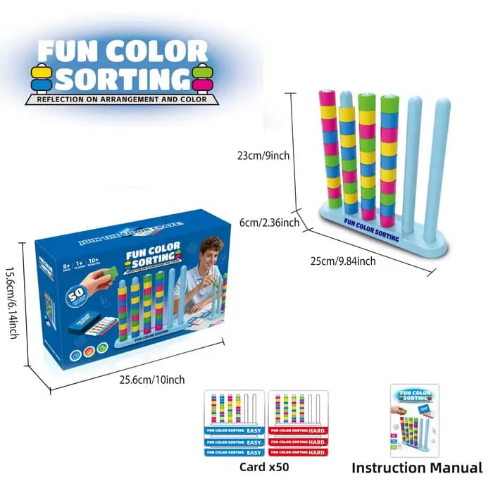 Jeu de puzzle de superposition de couleurs, divertissement interactif pour enfants, défi de correspo