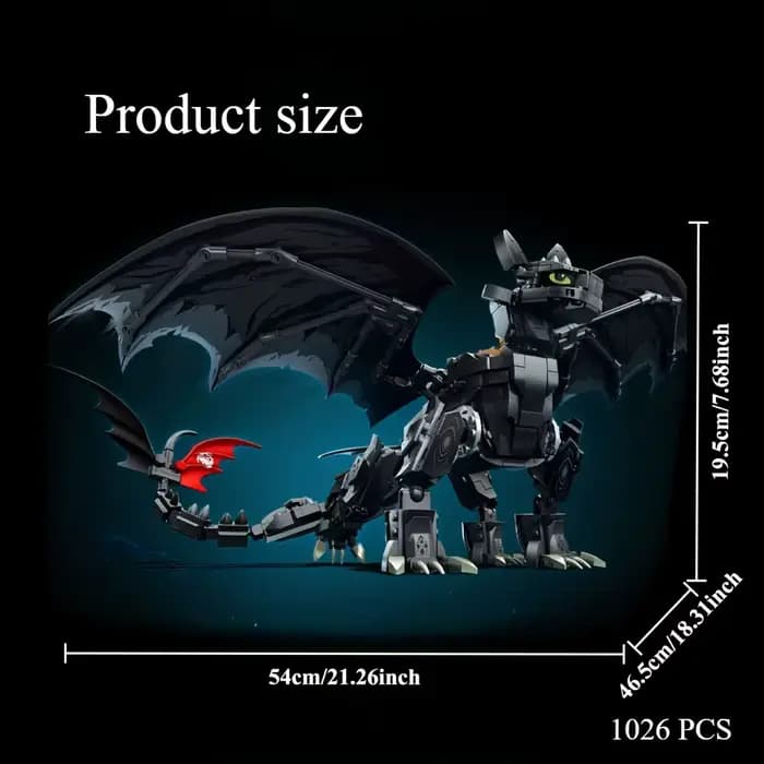 1026 pièces créature mystérieuse Dragon modèle Puzzle blocs de construction-hobbisti objets de colle