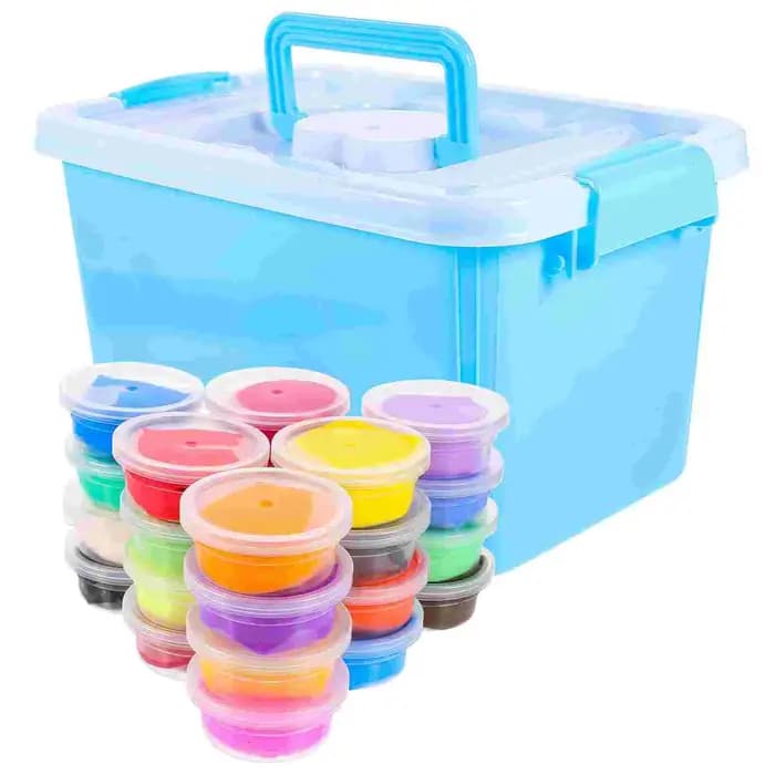 Kit d'artisanat en argile vingt-quatre couleurs, jouets de modélisation polymère, outils de sculptur