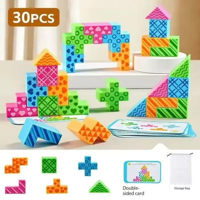 KNYYSECQ – puzzle architectural 3D, blocs de construction, jouet d'entraînement à la réflexion, puzz