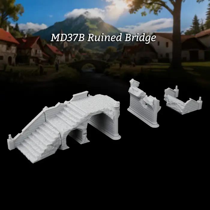 Ponts et ponts en ruine pour miniatures de jeux de rôle, ruines de ville modulaires, architecture br